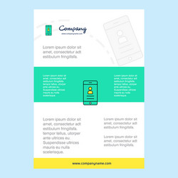 Template layout for user profile company vector