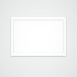 White Photo Frame on White Background vector image
