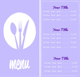 abstract menu presentation vector image
