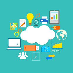 Cloud Computing Icon Set vector image