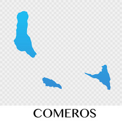 comeros map in africa continent design vector