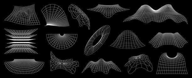 Futuristic Wireframe Mesh Network vector image