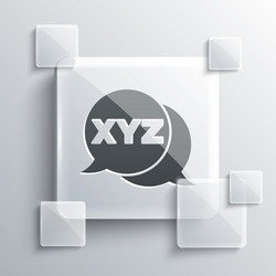 grey xyz coordinate system icon isolated on vector image