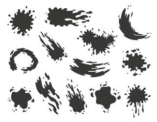 Paint blots splashes set for design use colorful vector