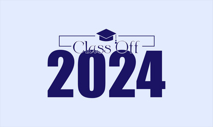class of 2024 text design trends to watch vector image