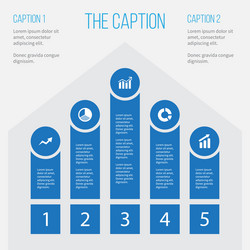 Icon diagram set of report statistic progress vector