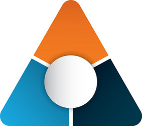 infographic triangle multicolored data icon vector image