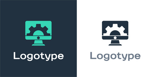 logotype software web development programming vector image