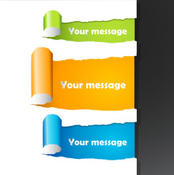 set of teared papers with place for your own text vector image