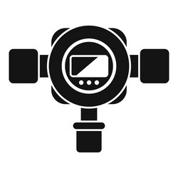 water meter showing flow rate with digital display vector image