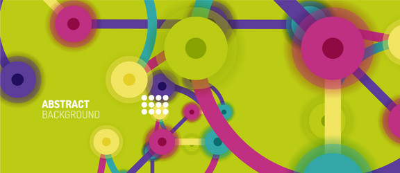flat style geometric abstract background round vector image