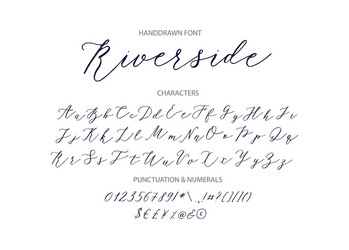 Riverside Script Font - Handwritten Calligraphy vector image