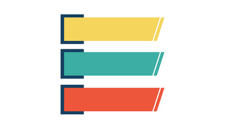 set of simple text boxes with different colors me vector image