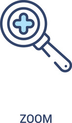 zoom concept 2 colored icon simple line element vector image