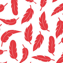 feather seamless pattern set different falling vector image
