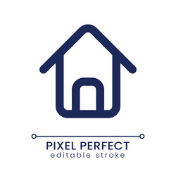 Home page pixel perfect linear ui icon vector