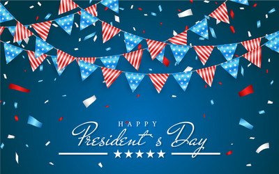patriotic background with bunting flags for happy vector image
