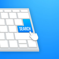 search button on keaboard web banner arrow vector image