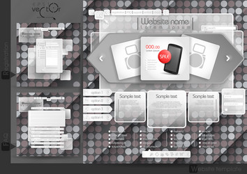 website design template menu elements vector image