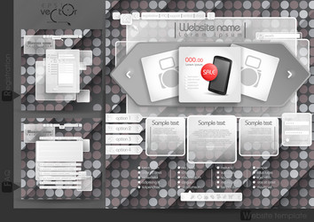 Website design template menu elements vector