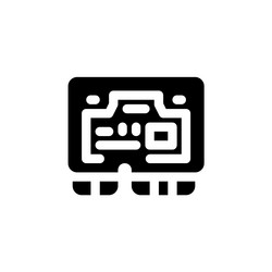wlan card icon computer component solid vector image