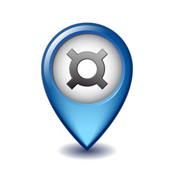 generic currency symbol on mapping marker vector image