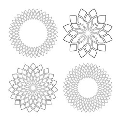 Geometric Circle Patterns vector image