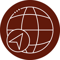 sphere browser block line style icon vector image