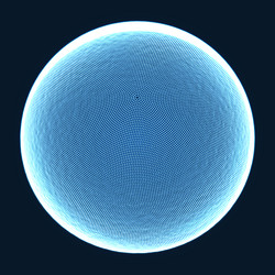 sphere consisting of points abstract globe grid vector image