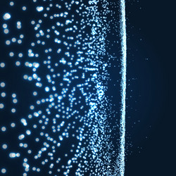 array with dynamic particles 3d technology style vector image