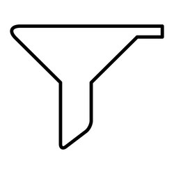 filter button web shape icon flat filtering vector image