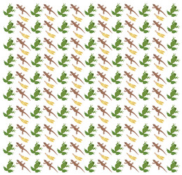 frog lizard with wheat as a pattern background vector image
