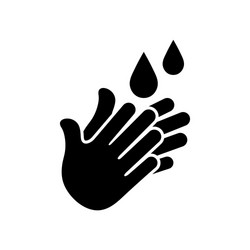 Hand wash flat icon symbol vector