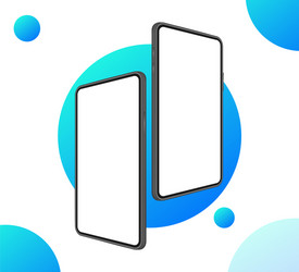 icon with blue mobile ui and ux design on red vector image