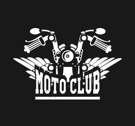 Retro Motorcycle Club Logo Vector Image