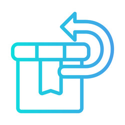 return icon in gradient style for any projects vector image