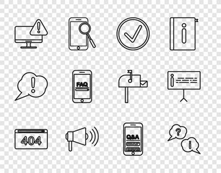set line page with a 404 error question vector image