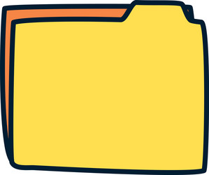 document folder icon fill and line style vector image
