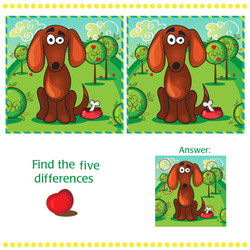find differences between the two images vector image