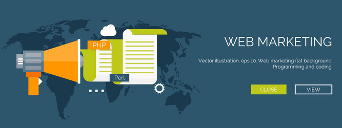 flat background coding vector image