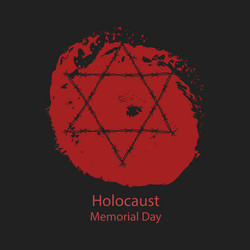 holocaust memorial day vector