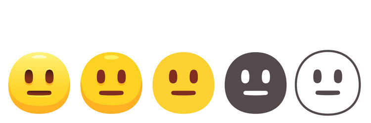 neutral face emoji vector