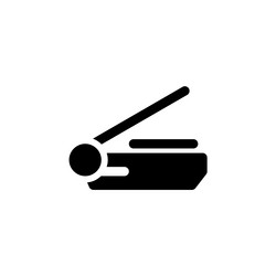 scanner icon computer component solid style vector image