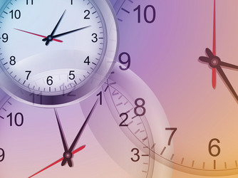 Abstract 3D Clock Display vector image