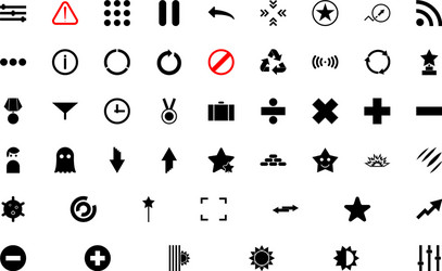 configuring web setings black color set solid vector image