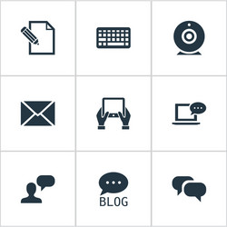 set of simple user icons vector image