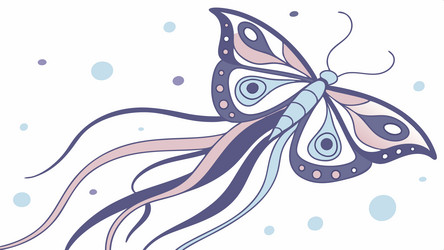 abstract moth with elaborate wing patterns design vector image