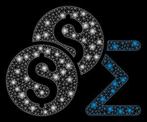 flare mesh 2d coin summary with spots vector image