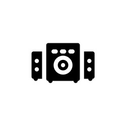 speaker icon computer component solid style vector image