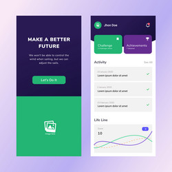 task management user interface design template vector image